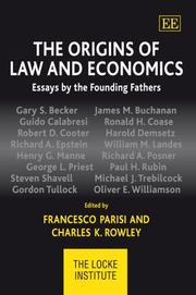 Cover of: The Origins of Law and Economics: Essays by the Founding Fathers