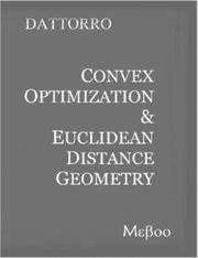 Cover of: Convex Optimization & Euclidean Distance Geometry