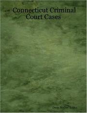 Connecticut Criminal Court Cases by Deon, McCoy