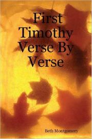 Cover of: First Timothy Verse By Verse