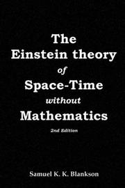 Cover of: The Einstein Theory of Space-Time without Mathematics