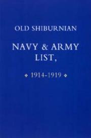 Cover of: OLD SHIRBURNIAN NAVY & ARMY LIST (1914-18) | Sherborne College