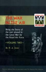 Cover of: War in the Air.Being the Story of the part played in the Great War by the Royal Air Force. VOLUME TWO.