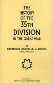 Cover of: HISTORY OF THE 35TH DIVISION IN THE GREAT WAR by H.M Davson