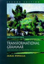 Cover of: Introducing transformational grammar by Jamal Ouhalla