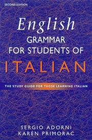 Cover of: English Grammar for Students of Italian (English Grammar)