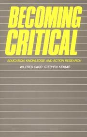 Cover of: Becoming critical | Wilfred Carr
