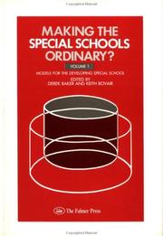 Cover of: Making Special Schools Ordinary (Making the Special Schools Ordinary)