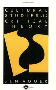 Cover of: Cultural studies as critical theory