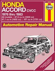 Cover of: Honda Accord owners workshop manual by John Harold Haynes