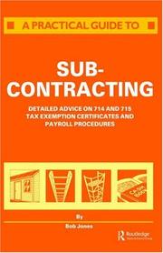 Cover of: Practical Guide to Subcontracting by R. Jones, R. Jones