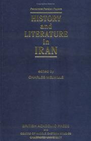 Cover of: History and Literature in Iran (Pembroke Persian Papers) by Charles Melville