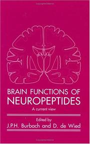 Cover of: Brain functions of neuropeptides by edited by J.P.H. Burbach and D. de Wied.