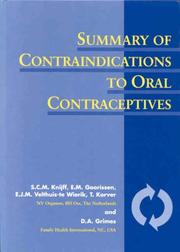 Cover of: Summary of contraindications to oral contraceptives by S. C. M. Knijff, E. M. Goorissen, E. J. M. Velthuis-Te Wierik, T. Korver, David A. Grimes