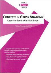 Cover of: Concepts in gross anatomy | William T. Mosenthal