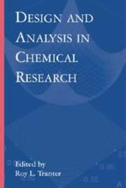 Cover of: Design and Analysis in Chemical Research (Sheffield Analytical Chemistry)