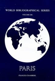 Cover of: Paris by Frances Chambers