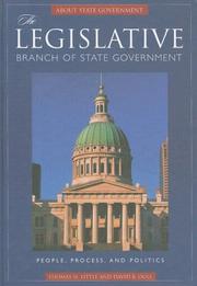 Cover of: The Legislative Branch of State Government by 