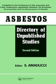 Asbestos, directory of unpublished studies by Sandro Amaducci