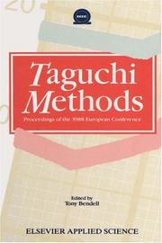 Cover of: Taguchi Methods