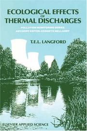 Cover of: Ecological Effects of Thermal Discharges (Pollution Monitoring Series) by T. Langford