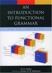 Cover of: An introduction to functional grammar. by Michael Halliday