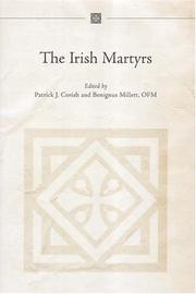 Cover of: The Irish martyrs by edited by Patrick J. Corish,  Benignus Millet ; prepared for publication by Mark Bennett.