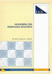 Cover of: Measuring the personnel function