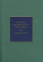 Cover of: A critical bibliography of Daniel Defoe