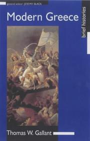 Cover of: Modern Greece (Brief Histories) by Thomas W. Gallant, Thomas W. Gallant