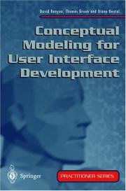 Cover of: Conceptual Modeling for User Interface Development (Practitioner Series (Springer-Verlag).) by David Benyon, Diana Bental, Thomas Green