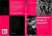 Cover of: Geotechnical Design to Eurocode 7