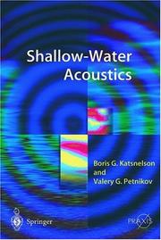 Cover of: Shallow water acoustics