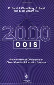 Cover of: OOIS 2000: 6th International Conference on Object Oriented Information Systems, 18 - 20 December 2000, London, UK. Proceedings