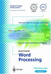 Cover of: Word Processing: ECDL - the European PC standard (European Computer Driving Licence)