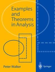 Cover of: Examples and Theorems in Analysis