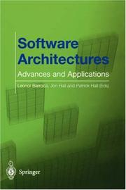Cover of: Software architectures: advances and applications