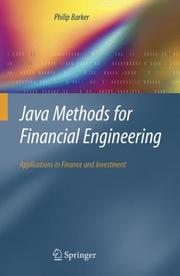 Cover of: Java Methods for Financial Engineering: Applications in Finance and Investment