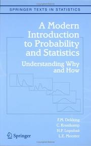 Cover of: A Modern Introduction to Probability and Statistics by F.M. Dekking, C. Kraaikamp, H.P. Lopuhaä, L.E. Meester