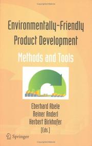 Cover of: Environmentally-Friendly Product Development: Methods and Tools