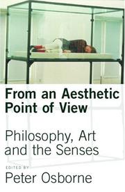 Cover of: From an aesthetic point of view: philosophy, art, and the senses