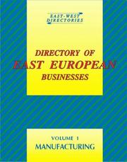 Cover of: Directory of East European Business Volume 1 (Directory of East European Businesses)