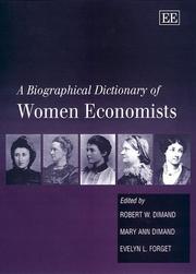 Cover of: A Biographical Dictionary of Women Economists