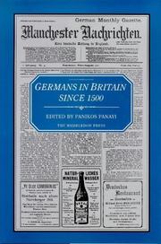 Cover of: Germans in Britain since 1500 by edited by Panikos Panayi.