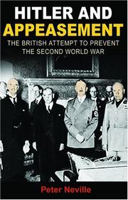 Cover of: Hitler and Appeasement by Peter Neville, Neville, Peter, Peter Neville