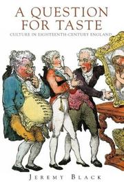 Cover of: A Subject for Taste: Culture in Eighteenth-Century England