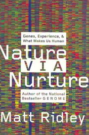 Cover of: Nature Via Nurture by Matt Ridley