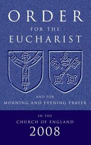 Cover of: Order for the Eucharist by John Hunwicke, John Hunwicke