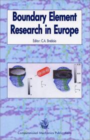 Cover of: Boundary element research in Europe