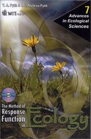 Cover of: The Method of Response Function in Ecology (Advances in Ecological Sciences)